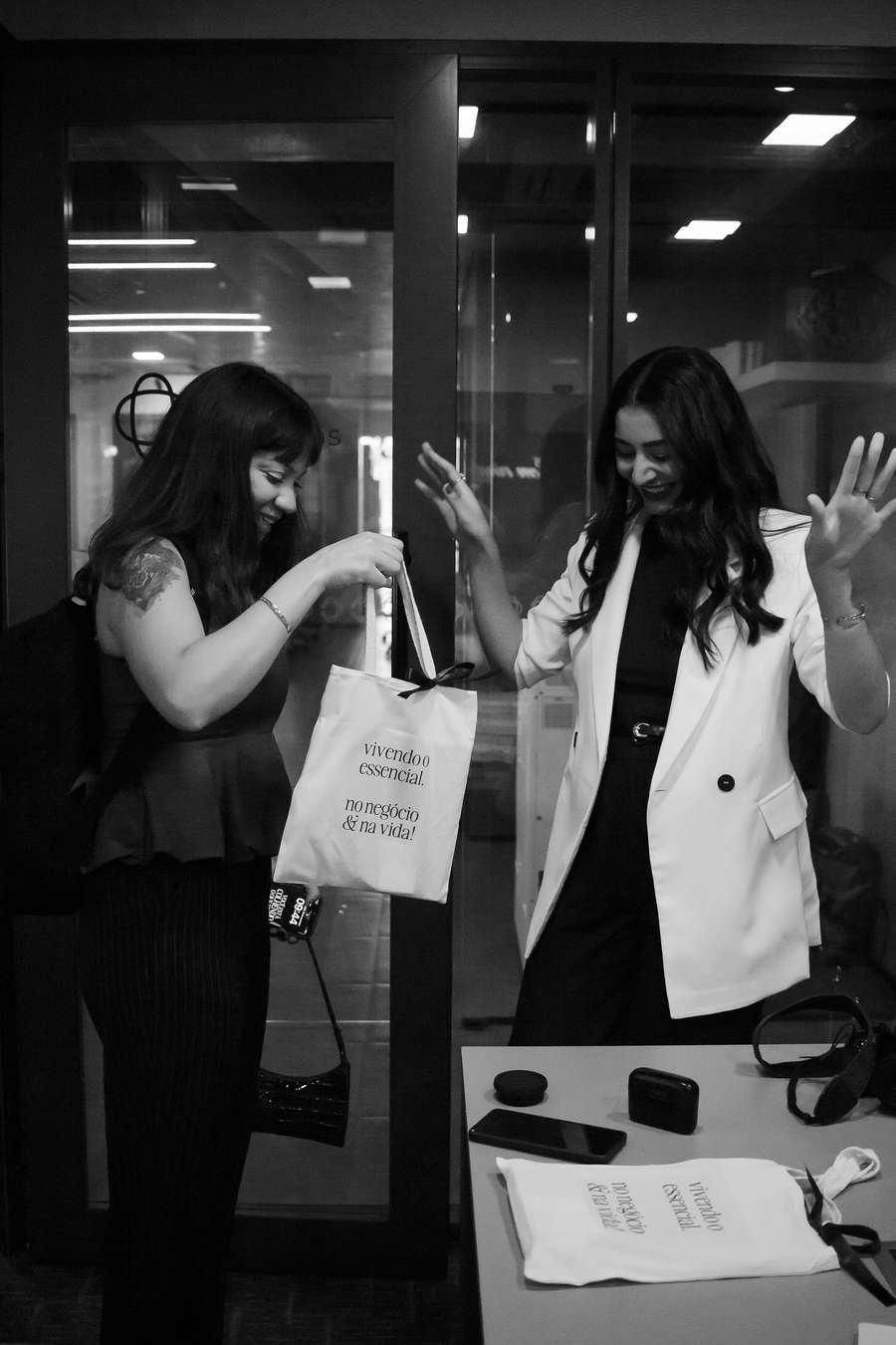 Recepção e kit de boas-vindas do Essence Connect